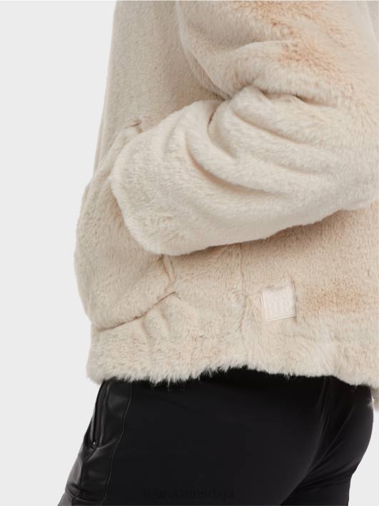 јакна од забавног крзна Marc Cain D688316 бадемово млеко одећу