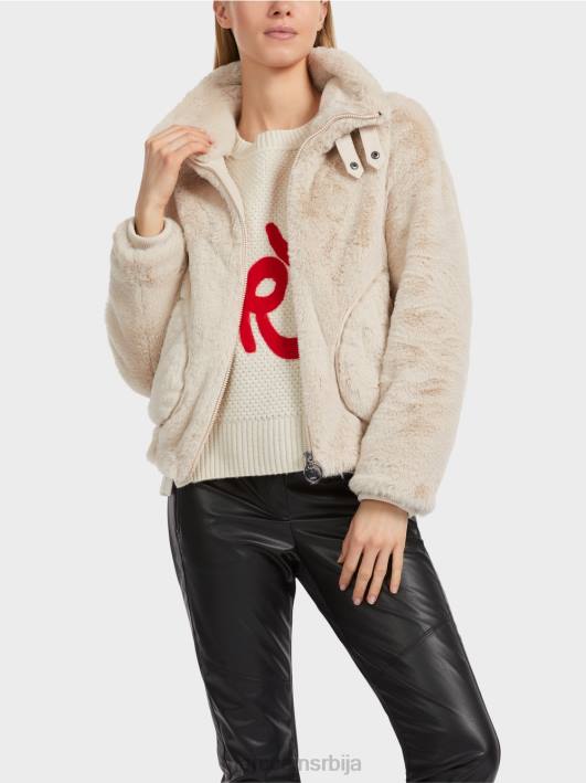 јакна од забавног крзна Marc Cain D688316 бадемово млеко одећу