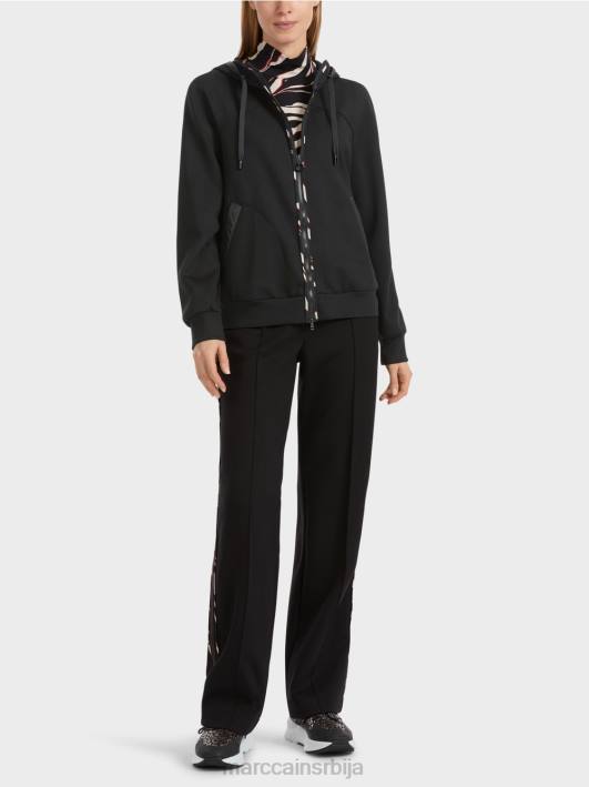 јакна са капуљачом и патент затварачем Marc Cain D688317 црн одећу