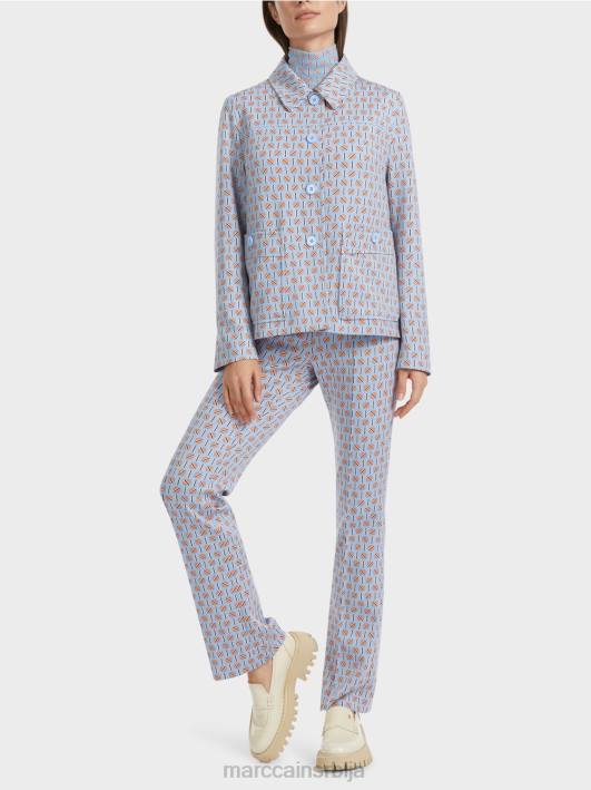 јакна у благо проширеном облику Marc Cain D688322 тамно летње небо одећу