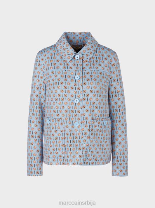 јакна у благо проширеном облику Marc Cain D688322 тамно летње небо одећу