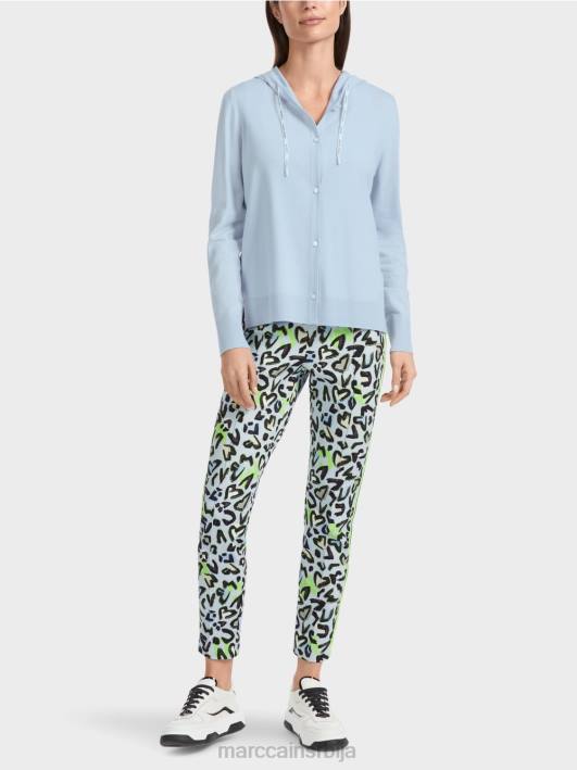 "преиспитајте заједно" фино плетени кардиган Marc Cain D688328 меки прах плаве боје одећу