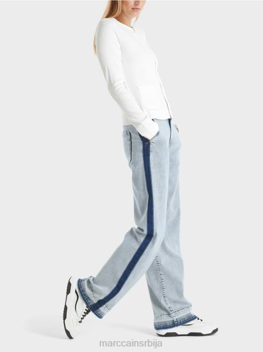 јакна са рајсфершлусом са округлим вратом Marc Cain D688332 прљаво бело одећу