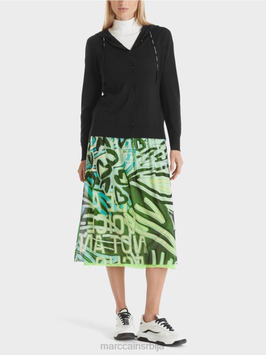 "преиспитајте заједно" фино плетени кардиган Marc Cain D688339 црн одећу