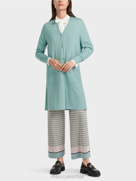 вунени кардиган "промислимо заједно". Marc Cain D688342 тамно небо плаво одећу