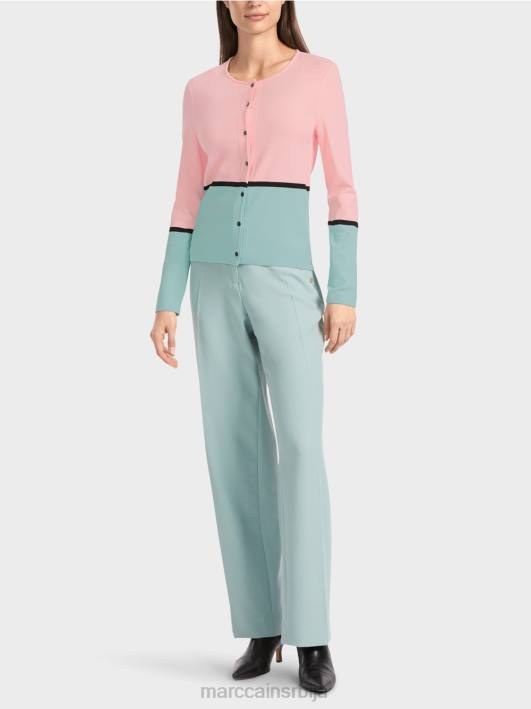 шарени кардиган "преиспитајмо заједно". Marc Cain D688343 меки пудер розе одећу