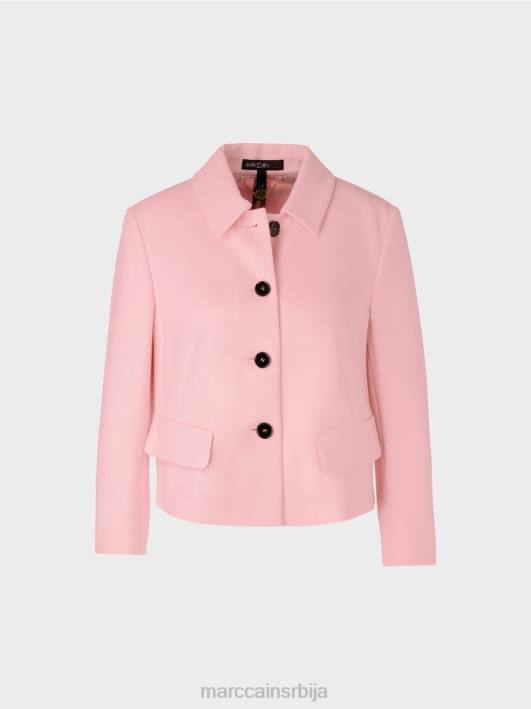 кратка јакна са растезањем Marc Cain D688344 меки пудер розе одећу