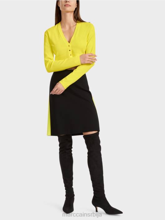 кардиган са в-изрезом "поново размислимо заједно". Marc Cain D688349 меки лимун одећу