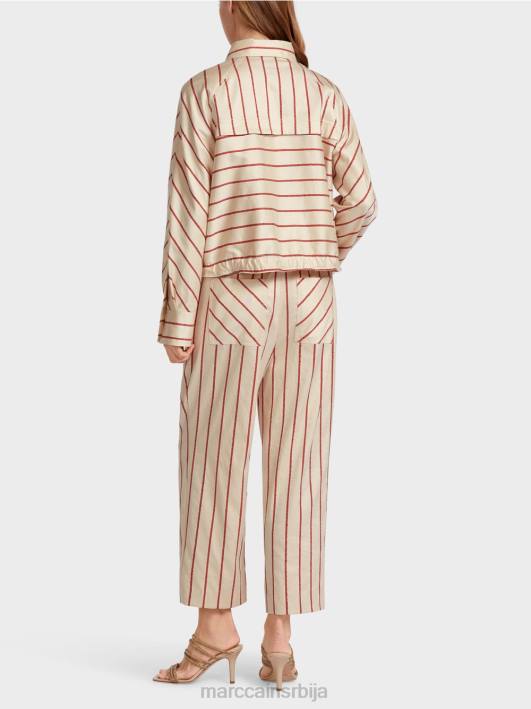 пругаста јакна од лиоцела Marc Cain D688353 Бордо одећу