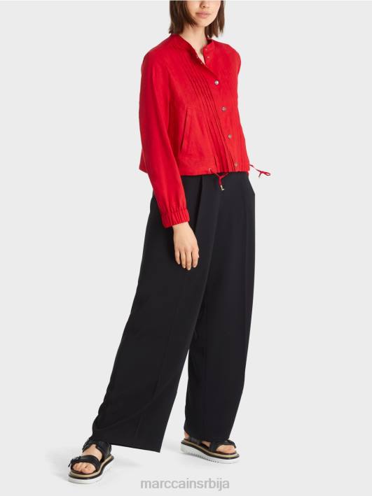 ланена јакна са стојећом крагном Marc Cain D688356 Бордо одећу