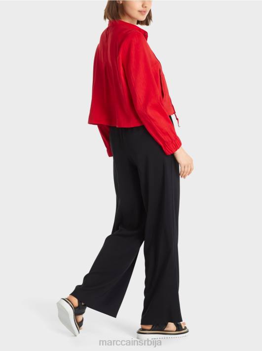 ланена јакна са стојећом крагном Marc Cain D688356 Бордо одећу