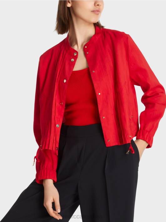 ланена јакна са стојећом крагном Marc Cain D688356 Бордо одећу