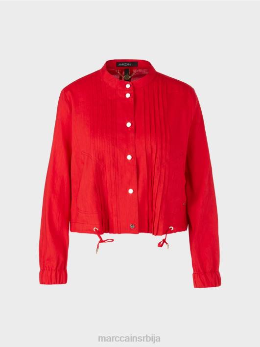 ланена јакна са стојећом крагном Marc Cain D688356 Бордо одећу