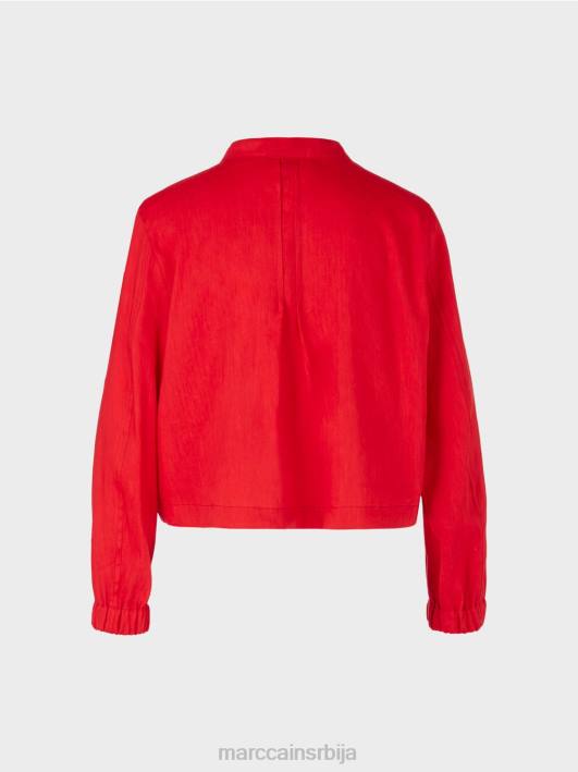 ланена јакна са стојећом крагном Marc Cain D688356 Бордо одећу