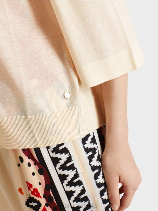 лабав плетени раглан кардиган Marc Cain D688358 цреме одећу