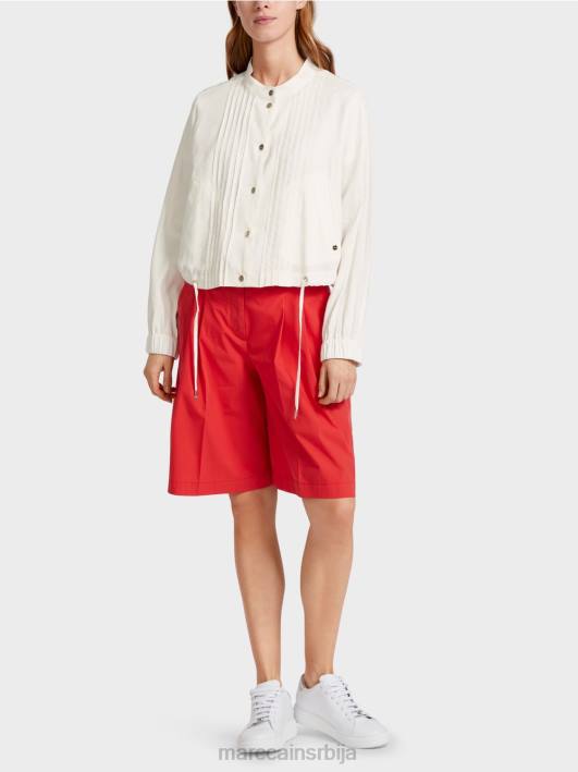 ланена јакна са стојећом крагном Marc Cain D688361 прљаво бело одећу