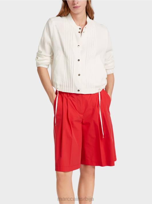 ланена јакна са стојећом крагном Marc Cain D688361 прљаво бело одећу