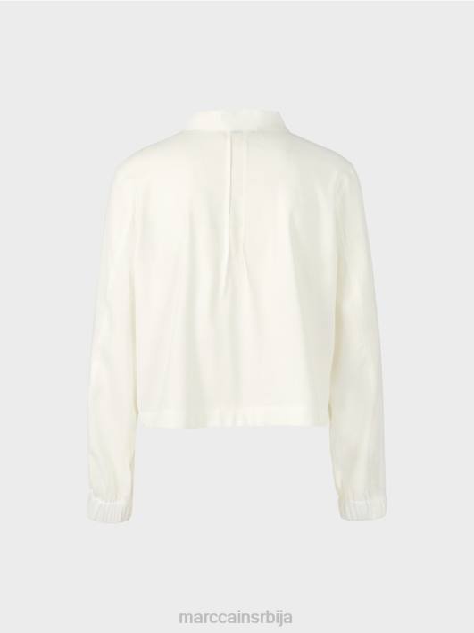 ланена јакна са стојећом крагном Marc Cain D688361 прљаво бело одећу