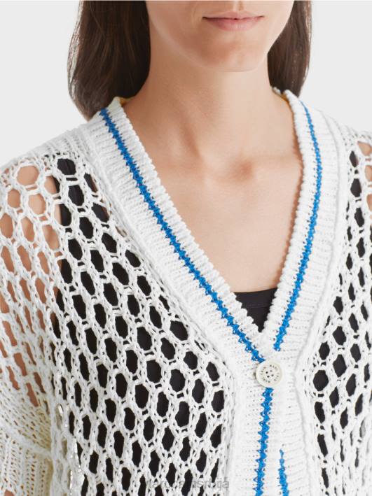 перфорирани кардиган плетен у Немачкој Marc Cain D688362 бео одећу