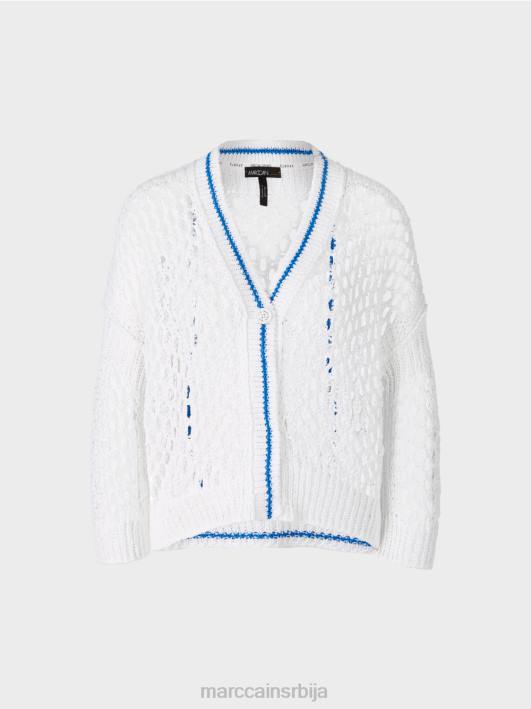 перфорирани кардиган плетен у Немачкој Marc Cain D688362 бео одећу