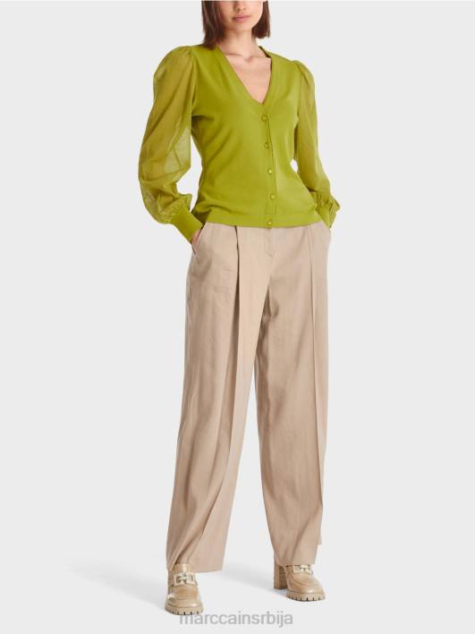 женски кардиган "преиспитајмо заједно". Marc Cain D688365 дубоко маслинасто зелено одећу