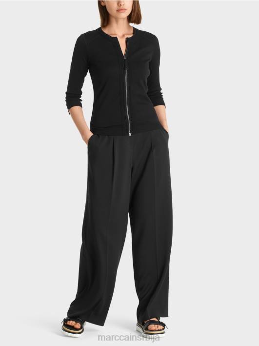 памучна растезљива јакна Marc Cain D688366 црн одећу