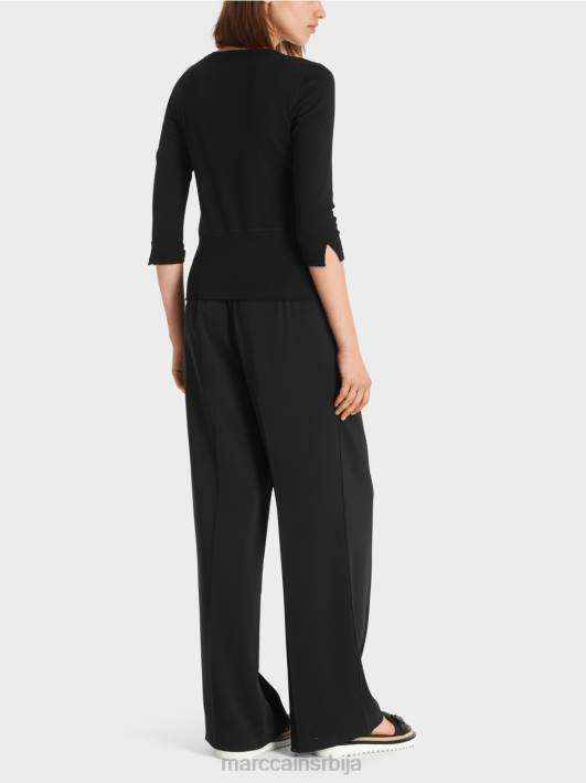памучна растезљива јакна Marc Cain D688366 црн одећу