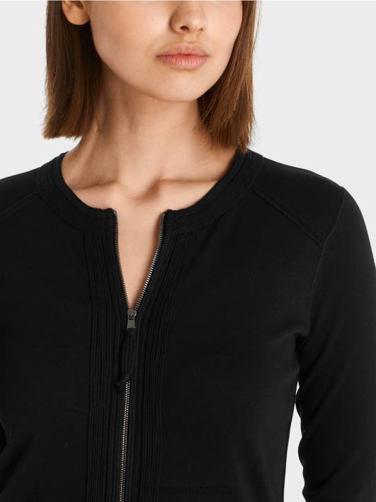 памучна растезљива јакна Marc Cain D688366 црн одећу