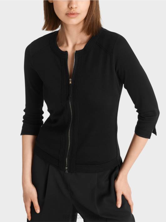 памучна растезљива јакна Marc Cain D688366 црн одећу