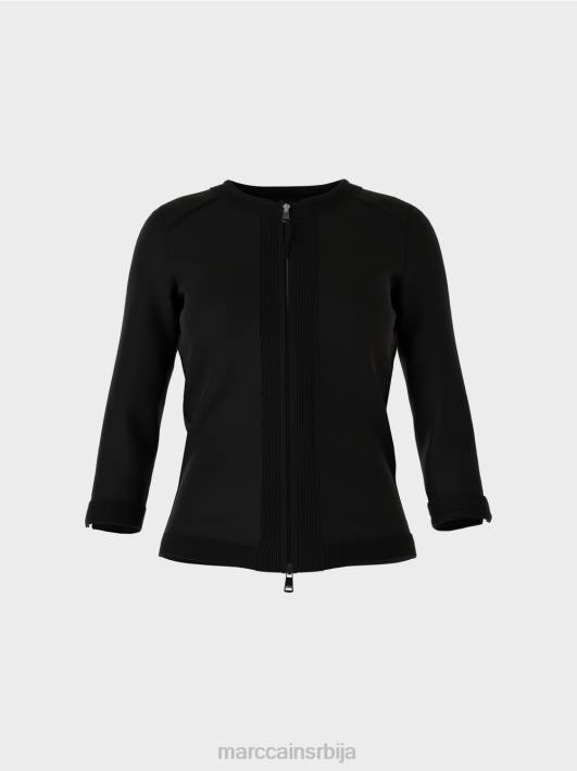 памучна растезљива јакна Marc Cain D688366 црн одећу