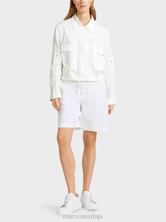 лагана летња јакна са карго џеповима Marc Cain D688373 бео одећу