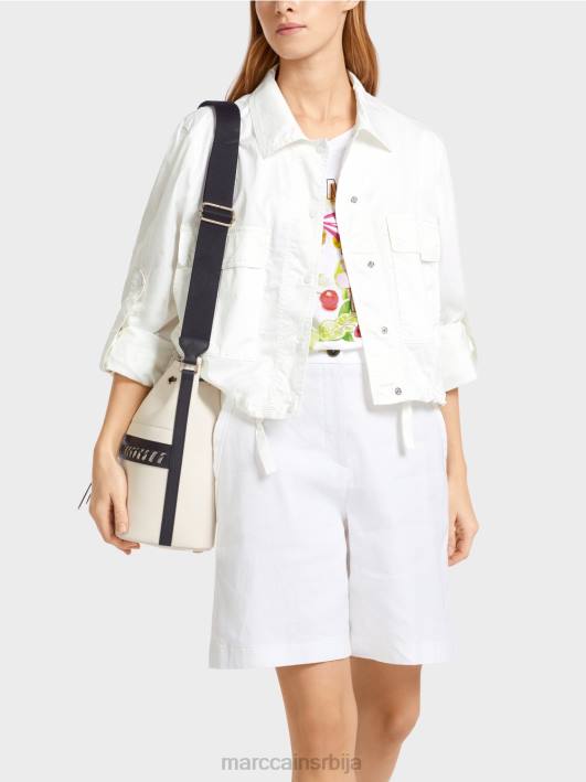 лагана летња јакна са карго џеповима Marc Cain D688373 бео одећу