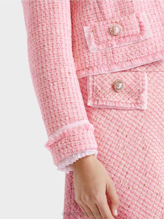 кратка јакна у буклеу Marc Cain D688374 нежно розе одећу