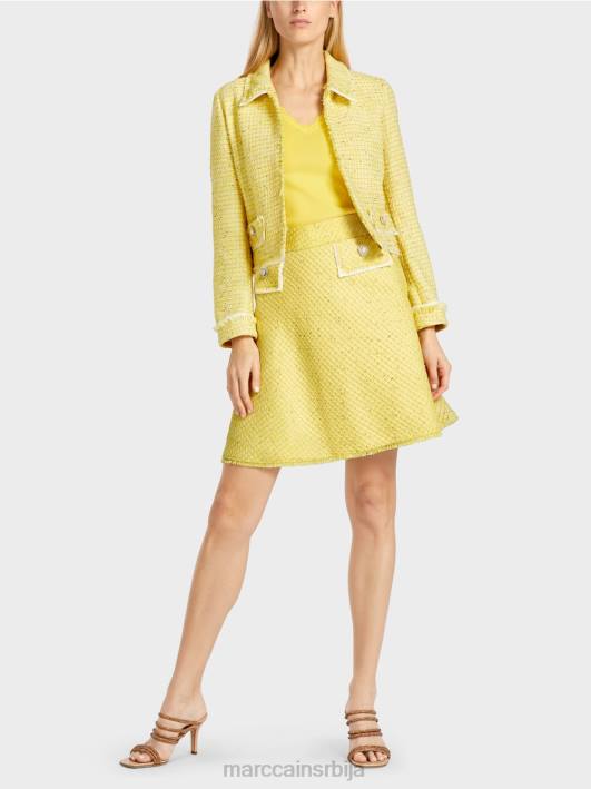 кратка јакна у буклеу Marc Cain D688375 лимун зелена одећу
