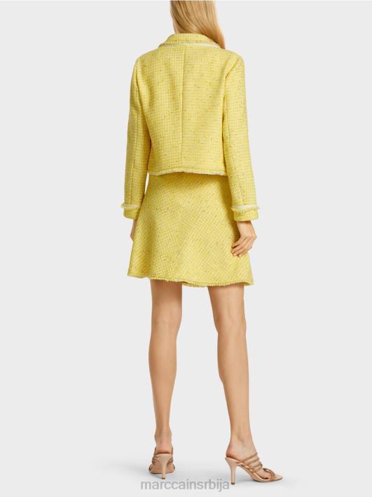 кратка јакна у буклеу Marc Cain D688375 лимун зелена одећу