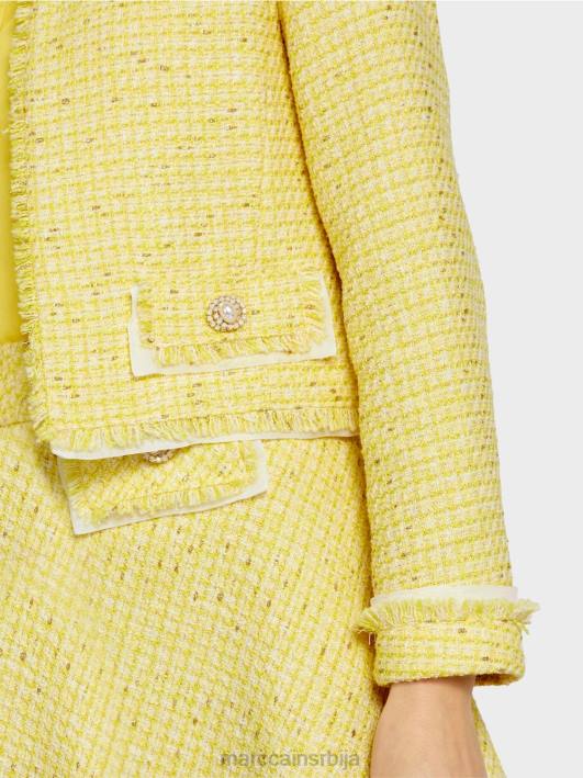 кратка јакна у буклеу Marc Cain D688375 лимун зелена одећу