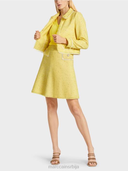 кратка јакна у буклеу Marc Cain D688375 лимун зелена одећу
