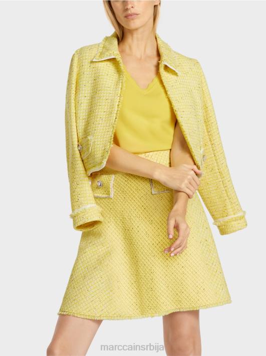 кратка јакна у буклеу Marc Cain D688375 лимун зелена одећу