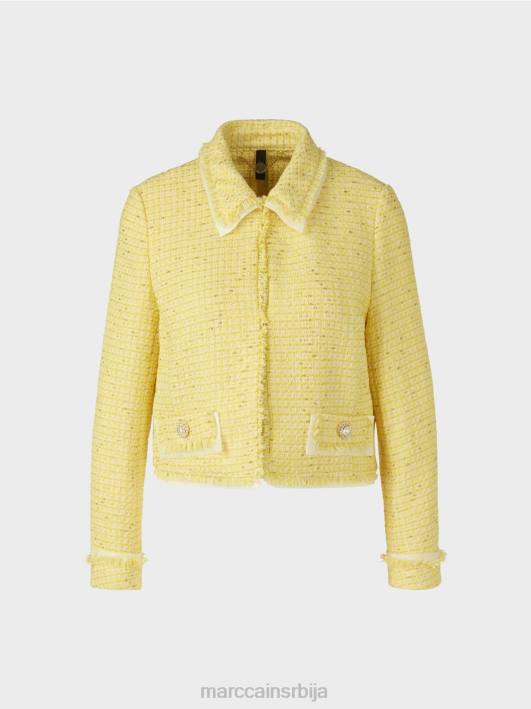 кратка јакна у буклеу Marc Cain D688375 лимун зелена одећу