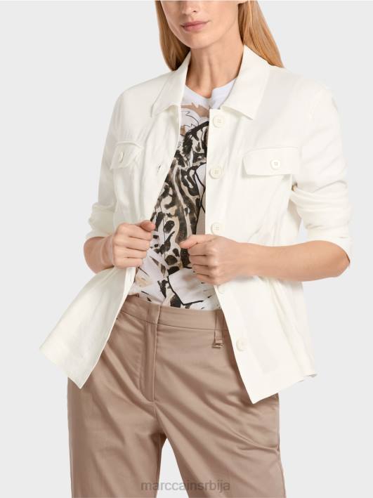женствена ланена јакна Marc Cain D688376 прљаво бело одећу
