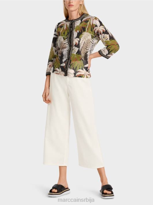 широки кардиган "плетен у немачкој" Marc Cain D688381 дубоко маслинасто зелено одећу