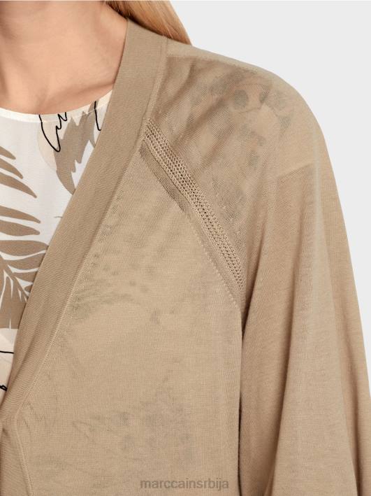 лабав плетени раглан кардиган Marc Cain D688382 дубок песак одећу