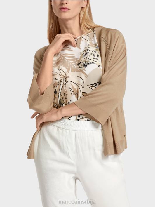 лабав плетени раглан кардиган Marc Cain D688382 дубок песак одећу