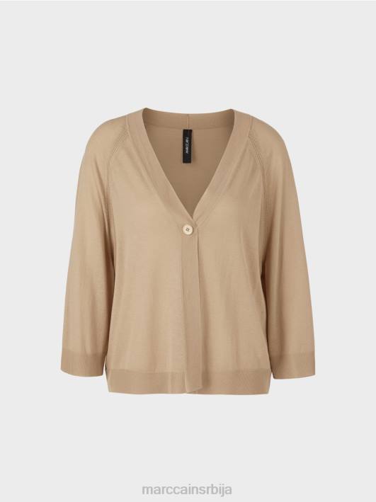 лабав плетени раглан кардиган Marc Cain D688382 дубок песак одећу
