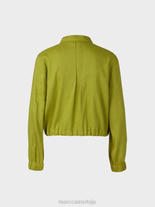 ланена јакна са стојећом крагном Marc Cain D688383 дубоко маслинасто зелено одећу