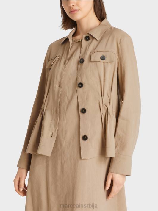 женствена ланена јакна Marc Cain D688385 дубок песак одећу