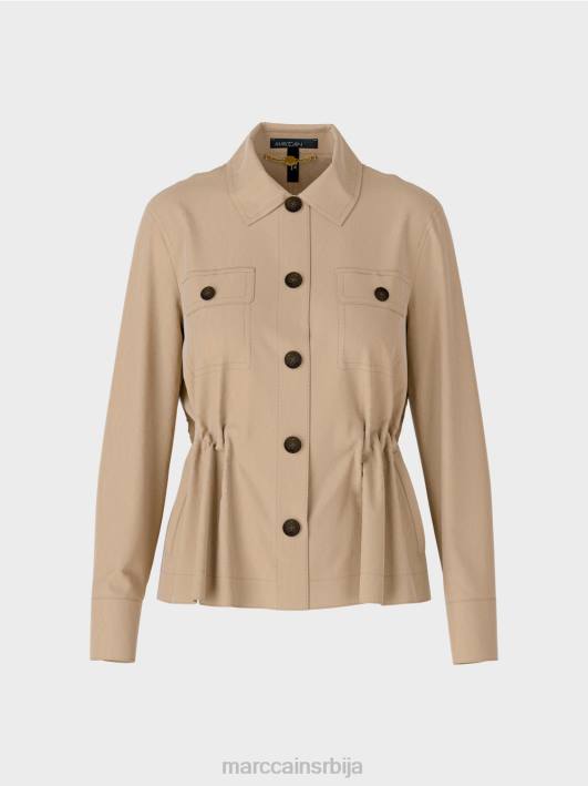 женствена ланена јакна Marc Cain D688385 дубок песак одећу