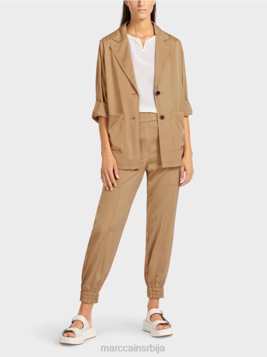 блејзер сако са заврнутим рукавима Marc Cain D688387 светло глине браон одећу