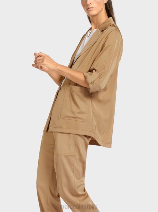 блејзер сако са заврнутим рукавима Marc Cain D688387 светло глине браон одећу