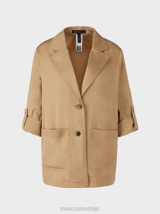 блејзер сако са заврнутим рукавима Marc Cain D688387 светло глине браон одећу